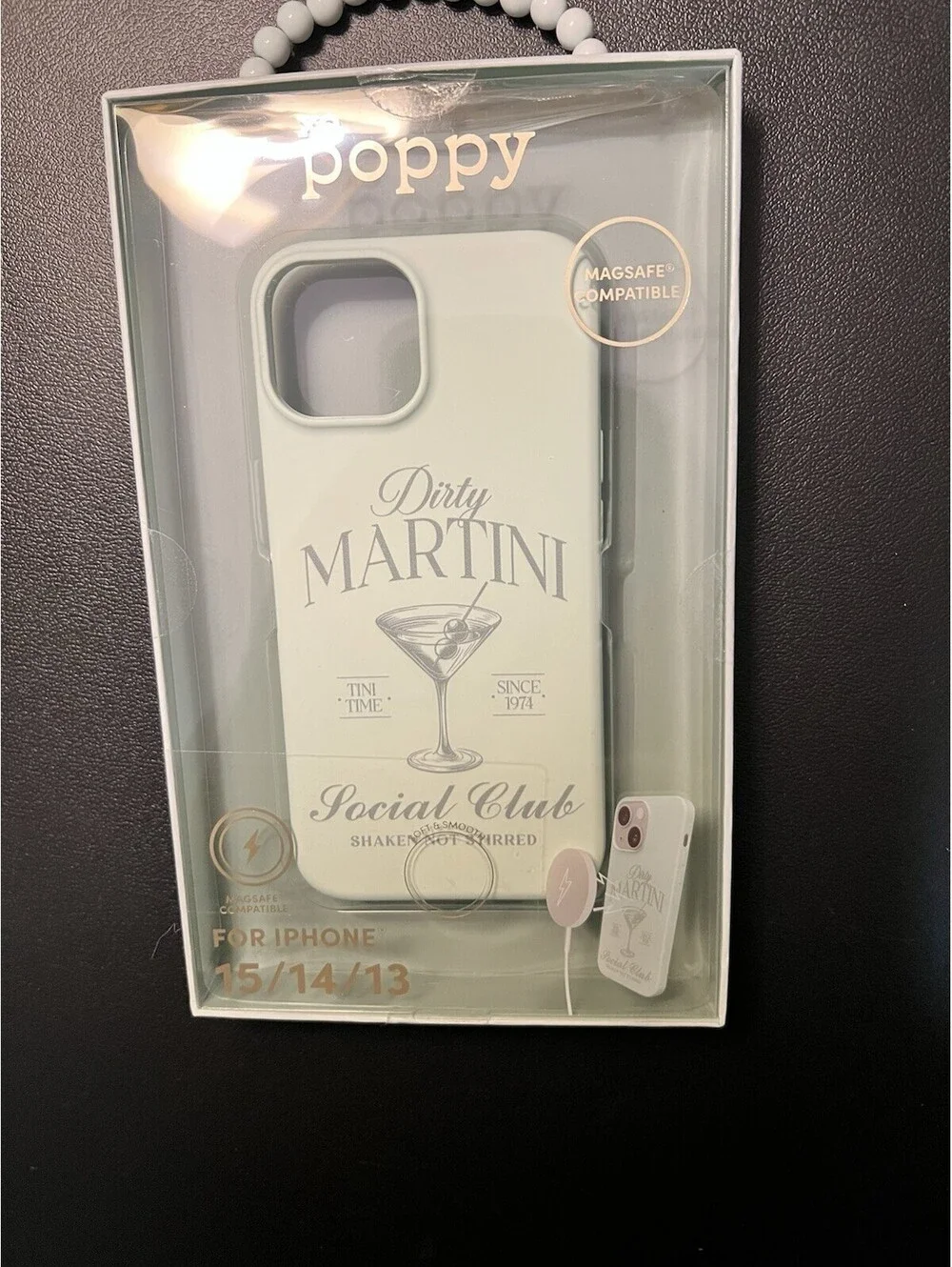 NEW Dirty Martini Social Club iPhone Case Sage Green (Fits iPhone 15/14/13)